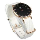 Daniel Wellington Classic Petite Dover Black Dial White NATO Strap Watch For Women - DW001000314 Authentic Buy Shop Now