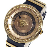 Versace V Metal Icon Gold Dial Black & Gold Strap Watch for Women - VLC030014 Authentic Buy Shop Now