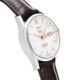 Tag Heuer Carrera Calibre 5 Automatic White Dial Brown Leather Strap Watch for Men - WAR201D.FC6291 Authentic Buy Shop Now