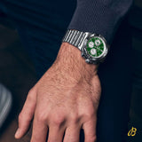 Breitling Chronomat B01 42 Six Nations Ireland Green Dial Silver Steel Strap Watch for Men - AB0134A91L1A1 Authentic Buy Shop Now