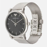 Emporio Armani Luigi Quartz Grey Dial Silver Mesh Bracelet Watch For Men - AR11069 Authentic Buy Shop Now