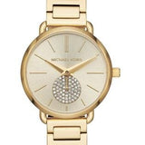 Michael Kors Portia Quartz Gold Dial Gold Steel Strap Watch For Women - MK3838 Authentic Buy Shop Now