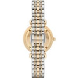 Emporio Armani Gianni T Bar Analog White Dial Two Tone Steel Strap Watch For Women - AR2076 Authentic Buy Shop Now