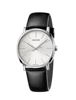 Calvin Klein Posh Silver Dial Black Leather Strap Watch for Men - K8Q311C6 Authentic Buy Shop Now