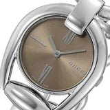 Gucci Horsebit Collection Quartz Brown Dial Silver Steel Strap Watch For Women - YA139501 Authentic Buy Shop Now