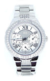 Guess Viva Quartz Silver Dial Silver Steel Strap Watch For Women - W0111l1 Authentic Buy Shop Now