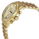 Michael Kors Lexington Chronograph Gold Dial Gold Steel Strap Watch for Women - MK5556 Authentic Buy Shop Now