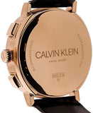 Calvin Klein Posh Chronograph White Dial Brown Leather Strap Watch for Men - K8Q376G6 Authentic Buy Shop Now