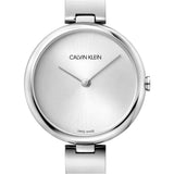 Calvin Klein Wavy Silver Dial Silver Steel Strap Watch for Women - K9U23146 Authentic Buy Shop Now