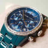 Michael Kors Bradshaw Chronograph Blue Dial Blue Steel Strap Watch For Men - MK6722 Authentic Buy Shop Now