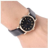Marc Jacobs Baker Black Dial Black Leather Strap Watch for Women - MBM1269 Authentic Buy Shop Now