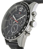 Tommy Hilfiger Luke Quartz Black Dial Black Leather Strap Watch for Men - 1791117 Authentic Buy Shop Now