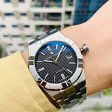 Maurice Lacroix Aikon Date Quartz Black Dial Silver Steel Strap Watch for Men - AI1108-SS002-330-1 Authentic Buy Shop Now