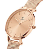 Daniel Wellington Petite Rose Gold Dial Rose Gold Mesh Bracelet Watch For Women - DW00100470 Authentic Buy Shop Now