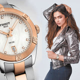 Tissot PR 100 Sport Chic Diamonds Mother of Pearl Dial Two Tone Steel Strap Watch for Women - T101.910.22.116.00 Authentic Buy Shop Now