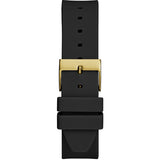 Guess Fame Quartz Gold Dial Black Leather Strap Watch For Women - GW0548L3 Authentic Buy Shop Now