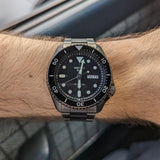 Seiko 5 Sports Automatic Black Dial Black Steel Strap Watch For Men - SRPD65K1 Authentic Buy Shop Now