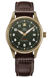 IWC Pilot's Watch Automatic Spitfire Green Dial Brown Leather Strap Watch for Men - IW326802 Authentic Buy Shop Now