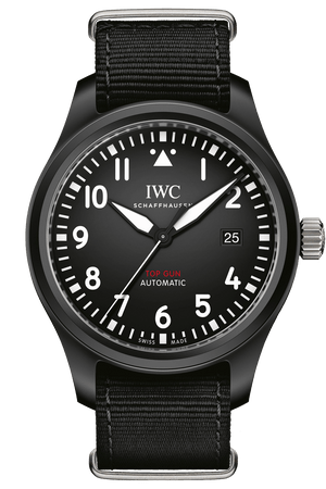 IWC Pilot Watch Chronograph Top Gun Edition Black Dial Black Nylon Strap Watch for Men - IW326901 Authentic Buy Shop Now