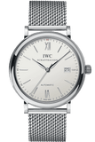 IWC Portofino Automatic White Dial Silver Mesh Bracelet Watch for Men - IW356505 Authentic Buy Shop Now