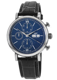 IWC Portofino Chronograph Blue Dial Black Leather Strap Watch for Men - IW391023 Authentic Buy Shop Now