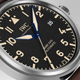 IWC Pilot's Watch Mark XVIII 40mm Black Dial Brown Leather Strap Watch for Men - IW327006 Authentic Buy Shop Now