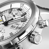 IWC Aquatimer Chronograph White Dial Black Rubber Strap Watch for Men - IW376801 Authentic Buy Shop Now