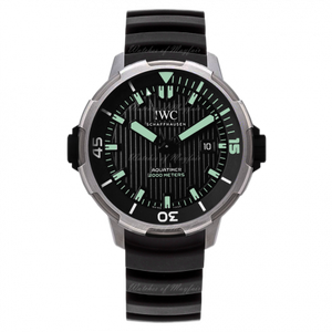 IWC Aquatimer Automatic 2000 Black Dial Black Rubber Strap Watch for Men - IW358002 Authentic Buy Shop Now