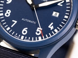 IWC Pilot’s Watch Automatic "Laureus Sport for Good" Edition Blue Dial Blue Nylon Strap Watch for Men - IW328101 Authentic Buy Shop Now
