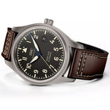 IWC Pilot's Watch Mark XVIII 40mm Black Dial Brown Leather Strap Watch for Men - IW327006 Authentic Buy Shop Now