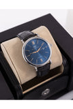 IWC Portofino Automatic Blue Dial Black Leather Strap Watch for Men - IW356523 Authentic Buy Shop Now
