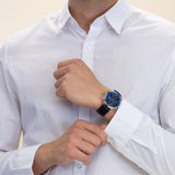IWC Portofino Chronograph Blue Dial Black Leather Strap Watch for Men - IW391036 Authentic Buy Shop Now