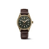IWC Pilot's Watch Automatic Spitfire Green Dial Brown Leather Strap Watch for Men - IW326802 Authentic Buy Shop Now