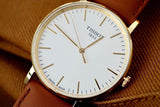Tissot T Classic Everytime White Dial Brown Leather Strap Watch For Men - T109.410.36.031.00 Authentic Buy Shop Now
