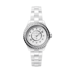 Chanel J12 Quartz Diamonds White Dial White Steel Strap Watch for Women - J12 H6418 Authentic Buy Shop Now
