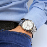 Tissot Couturier Chronograph White Dial Silver Steel Strap Watch For Men - T035.617.11.031.00 Authentic Buy Shop Now