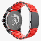 Diesel Mr Daddy 2.0 Chronograph Black Dial Red Silicone Strap Watch For Men - DZ7370 Authentic Buy Shop Now