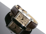 Emporio Armani Classic Beige Dial Brown Leather Strap Watch For Women - AR0155 Authentic Buy Shop Now
