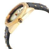 Versace Shadov Quartz Gold Dial Black Leather Strap Watch for Women - VEBM01118 Authentic Buy Shop Now