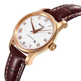 Mido Baroncelli III Automatic White Dial Brown Leather Strap Watch For Women - M7600.3.26.8 Authentic Buy Shop Now