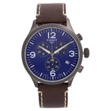 Tissot Chrono XL Blue Dial Brown Leather Strap Watch For Men - T116.617.36.047.00 Authentic Buy Shop Now