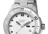 Gucci G Timeless Silver Dial Silver Steel Strap Watch For Men - YA126232 Authentic Buy Shop Now