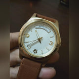 Marc Jacobs Baby Dave White Dial Brown Leather Strap Watch for Women - MBM1261 Authentic Buy Shop Now