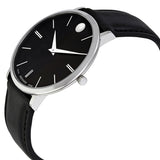 Movado Ultra Slim Black Dial Black Leather Strap Watch For Men - 0607086 Authentic Buy Shop Now