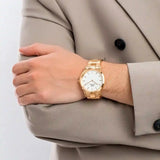 Daniel Wellington Iconic Link White Dial Gold Steel Strap Watch For Men - DW00100343 Authentic Buy Shop Now