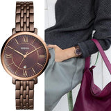 Fossil Jacqueline Brown Dial Brown Steel Strap Watch for Women - ES4275 Authentic Buy Shop Now