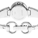 Gucci Guccissima Quartz Diamonds Brown Dial Silver Steel Strap Watch For Women - YA134503 Authentic Buy Shop Now