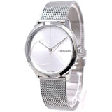 Calvin Klein Minimal Silver Dial Silver Mesh Bracelet Watch for Women - K3M2212Z Authentic Buy Shop Now