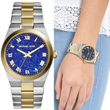 Michael Kors Channing Blue Dial Two Tone Steel Strap Watch For Women - MK5893 Authentic Buy Shop Now