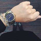 Michael Kors Channing Blue Dial Two Tone Steel Strap Watch For Women - MK5893 Authentic Buy Shop Now